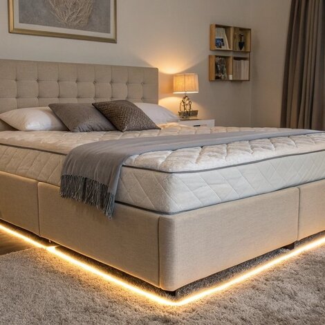 LED strips voor een boxspring