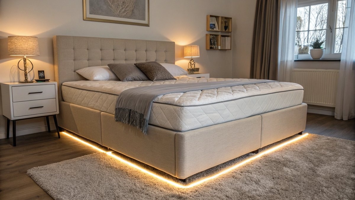 LED strips voor een boxspring