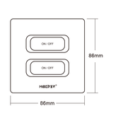 Zwarte draadloze LED Wanddimmer 2-voudige slimme schakelaar 2.4Ghz - ESR2T