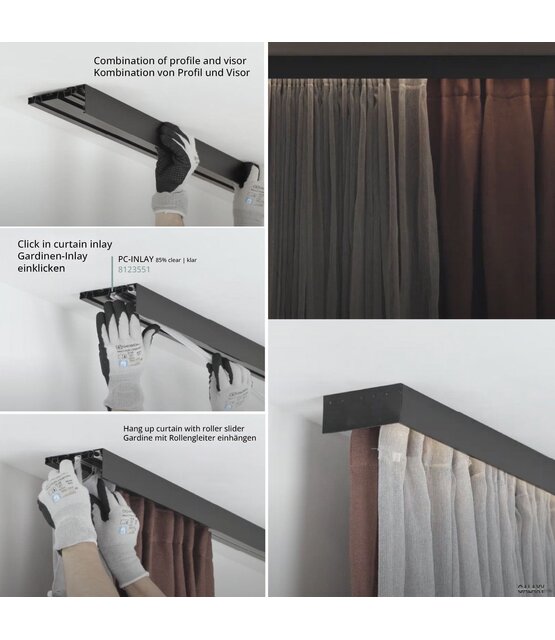 Gordijnrail LED profiel 200cm GR2-Wit