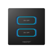 Zwart Wand paneel 2-voudige slimme schakelaar (Zigbee 3.0 + 2.4G)