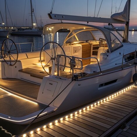 LED strips voor een zeilboot