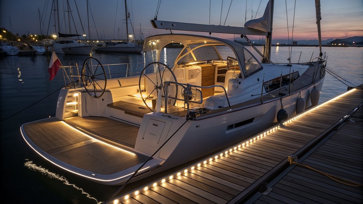 LED strips voor een zeilboot