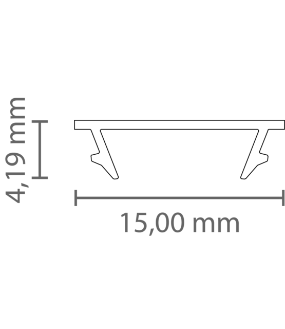 2 meter Losse LED profiel klikafdekking - Opaal - 301, 302, 303, 308