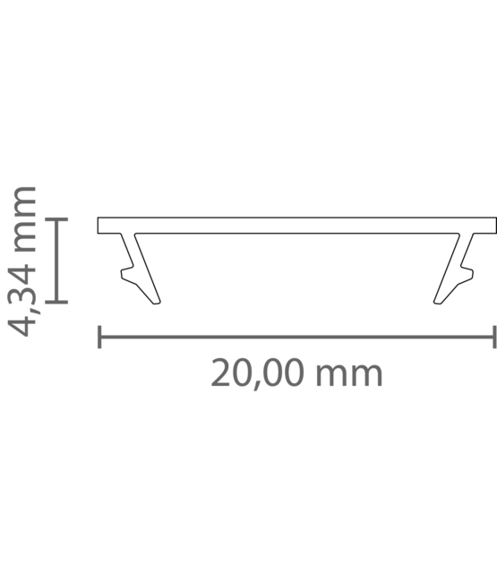 2 meter Losse LED profiel klikafdekking - Opaal - 304, 318, 323, stuc300, stuc400, gips300, gips400