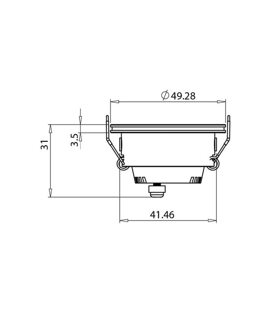 LED Spot Downlight - 700mA - 2,5W - ZWART -3000K