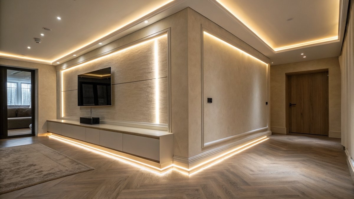 Kan ik LED strips in een hoek plaatsen