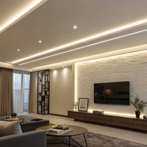 Hoe monteer ik een LED Profiel GIPS02 voor plafond wand of muur