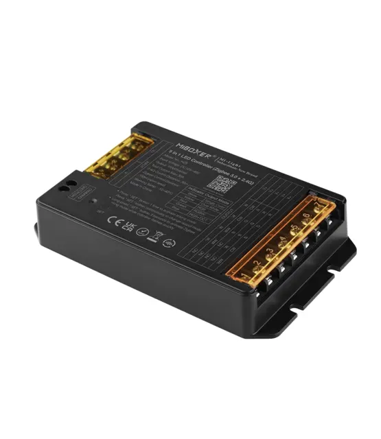 ZIGBEE, TUYA, MATTER Professionele 30 ampere LED controller 5 in 1 - Single Color/Dual White/RGB/RGBW/RGBWW/RGBCCT LED strips 12-24-48v - HZ5