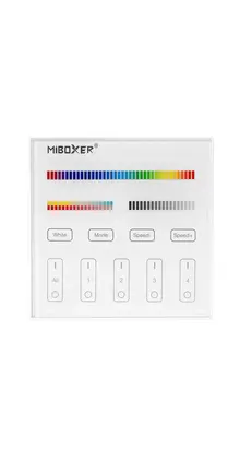 LED RGB/RGBW/RGBWW/RGBCCT wanddimmer bedraad 4 zone - T4