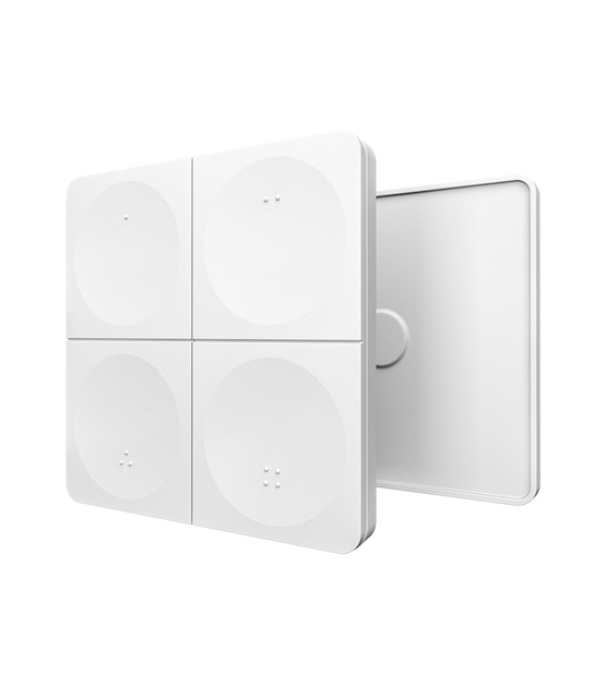 4-voudig draadloos LED Wanddimmer - WIT K4