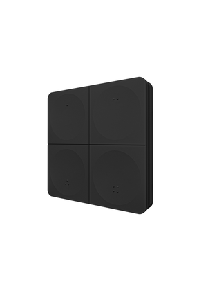 4-zone draadloze zwarte LED Wanddimmer - ZWART K4