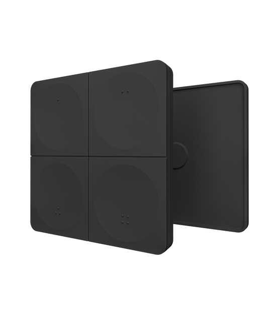 4-zone draadloze zwarte LED Wanddimmer - ZWART K4