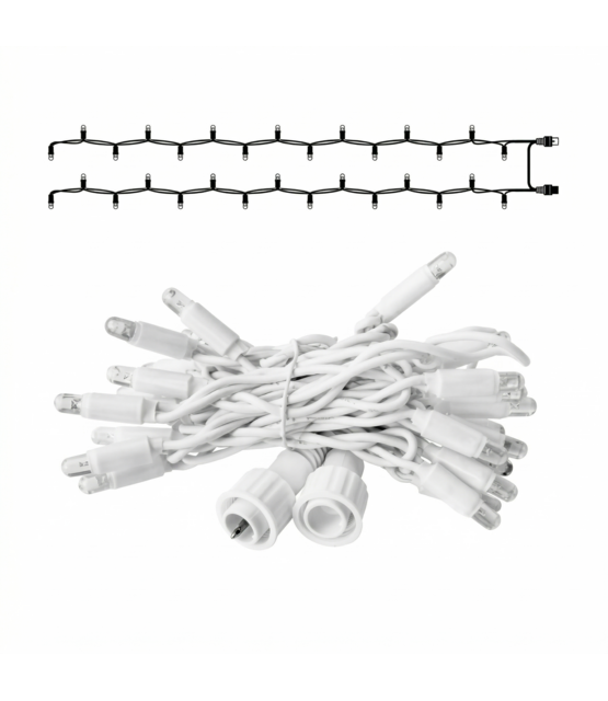 LED Eindstuk Verlichting – 2x1,5m | 6500K Koud Wit | Wit Snoer | 230V IP65