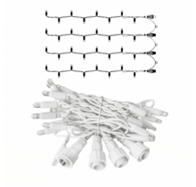 LED Eindstuk Verlichting – 4x0,8m | 6500K Koud Wit | Wit Snoer | 230V IP65