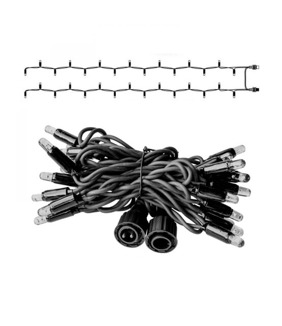 LED Eindstuk Verlichting – 2x1,5m | RGBY Kleuren | Zwart Snoer | 230V IP65