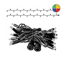 LED Eindstuk Verlichting – 2x1,5m | RGBY Kleuren | Zwart Snoer | 230V IP65