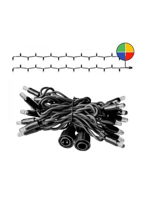 LED Eindstuk Verlichting – 2x1,5m | RGBY Kleuren | Zwart Snoer | 230V IP65