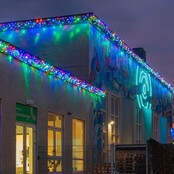 LED Eindstuk Verlichting – 2x1,5m | RGBY Kleuren | Zwart Snoer | 230V IP65