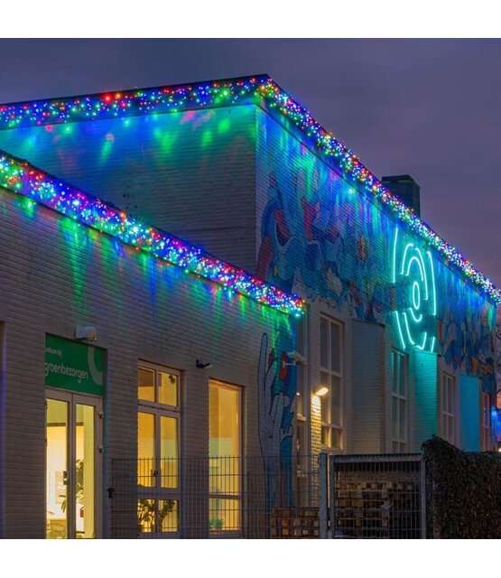 LED Eindstuk Verlichting – 2x1,5m | RGBY Kleuren | Zwart Snoer | 230V IP65