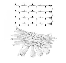 LED Eindstuk Verlichting – 4x0,8m | 2400K Warm Wit+ | Wit Snoer | 230V IP65