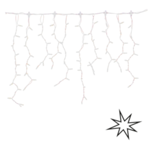 LED ijspegelverlichting 2x0,8m – 3000K & Flikkerend WW – Wit snoer – 230V IP65