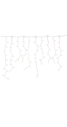 LED ijspegelverlichting 2x0,8m – Warm wit 3000K – Wit snoer – 230V IP65