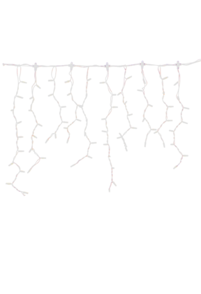 LED ijspegelverlichting 2x0,8m – Warm wit 2400K+ – Wit snoer – 230V IP65