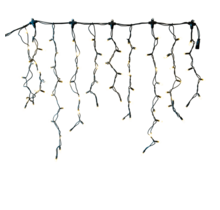 LED ijspegelverlichting 2x0,8m – Warm wit 3000K – Zwart snoer – 230V IP65