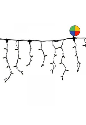 LED IJspegelverlichting 2x0,4m – RGBY Kleuren – Zwart Snoer – IP65 – 230V Pro Systeem