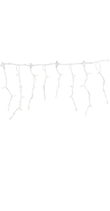 LED IJspegel Kerstverlichting 2x0,4m – Koud Wit 6500K – Wit Snoer – IP65 – 230V