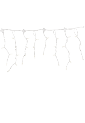 LED IJspegel Kerstverlichting 2x0,4m – Koud Wit 6500K – Wit Snoer – IP65 – 230V