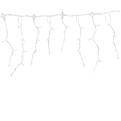 LED ijspegel kerstverlichting 2x0,4m – Warm wit 2400K – Wit snoer – 230V systeem (IP65)