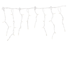 LED ijspegel kerstverlichting 2x0,4m – Warm wit 2400K – Wit snoer – 230V systeem (IP65)