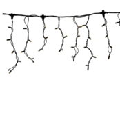 LED ijspegel kerstverlichting 2x0,4m – Koud wit 6500K – Zwart snoer – 230V systeem (IP65)