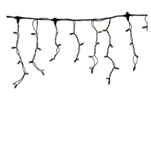 LED ijspegel kerstverlichting 2x0,4m – Koud wit 6500K – Zwart snoer – 230V systeem (IP65)