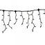 Luksus kerstverlichting koppelbaar 230V LED ijspegel kerstverlichting 2x0,4m – Warm wit 3000K – Zwart snoer – Professioneel 230V systeem (IP65)