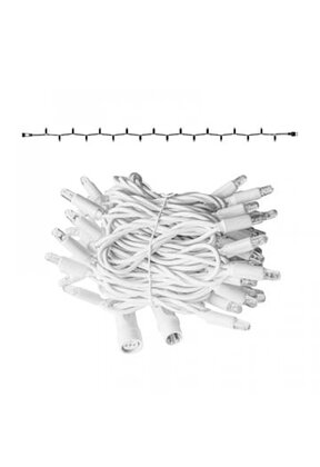 LED kerstlichtsnoer 10 meter – Koud wit 6500K – Wit snoer – 230V systeem (IP65)