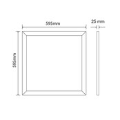 LED paneel - 60x60 - 3-CCT - 2700,3000,4000k - UGR19 -25 w -150 LM