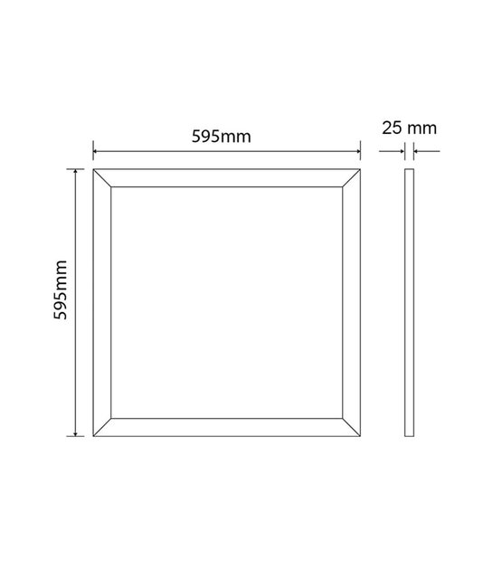 LED paneel - 60x60 - 3-CCT - 2700,3000,4000k - UGR19 -25 w -150 LM