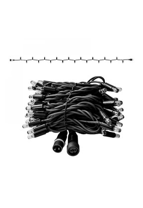 LED kerstlichtsnoer 10 meter – Warm wit 3000K – Zwart snoer – 230V systeem (IP65)