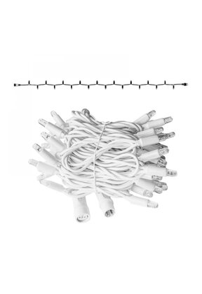 LED kerstlichtsnoer 6 meter – Koud wit 6500K – Wit snoer – 230V systeem (IP65)