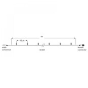 LED kerstlichtsnoer 6 meter – Warm wit 3000K – Wit snoer – 230V systeem (IP65)