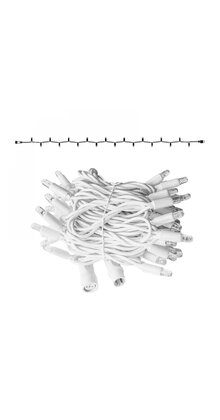 LED kerstlichtsnoer 6 meter – Warm wit 3000K – Wit snoer – 230V systeem (IP65)