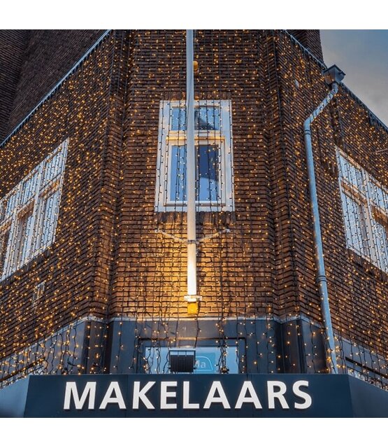 LED kerstlichtsnoer 3 meter – Warm wit 3000K – Wit snoer – 230V systeem (IP65)