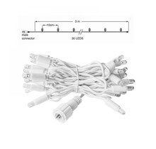 LED lichtsnoer 3 meter – Warm wit 2400K – Wit snoer – 230V systeem (IP65)