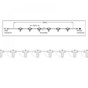 Hoofdkabel kerstverlichting wit – 240 cm – 24 aansluitingen – voor uitbreidbare LED verlichting