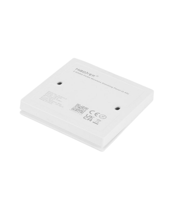 PUSH draadloos  LED Wanddimmer - 2 voudig - WIT PUSH3-2