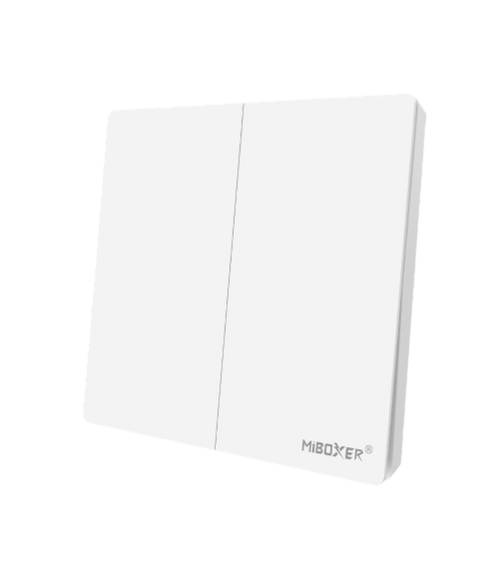 PUSH draadloos  LED Wanddimmer - 2 voudig - WIT PUSH3-2