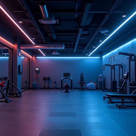 LED verlichting fitnessruimte
